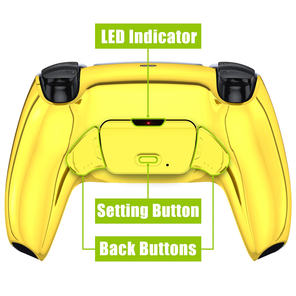 eXtremeRate Remappable Rise 2.0 Remap Kit for PS5 Controller BDM-010 & BDM-020 - Chrome Gold eXtremeRate