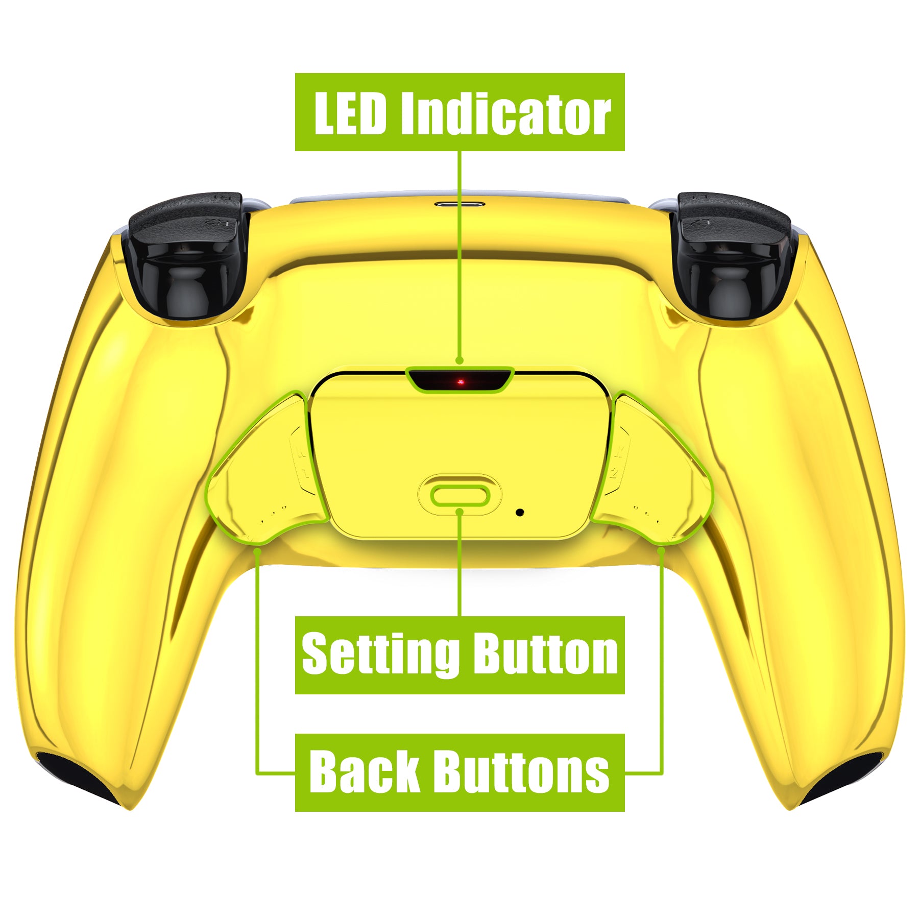 eXtremeRate Remappable Rise 2.0 Remap Kit for PS5 Controller BDM-010 & BDM-020 - Chrome Gold eXtremeRate