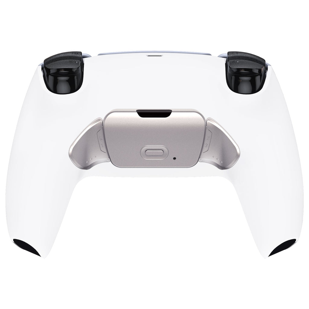 eXtremeRate Silver Real Metal Buttons (RMB) Version RISE 2.0 Remap Kit for PS5 Controller BDM-010/020 - White eXtremeRate