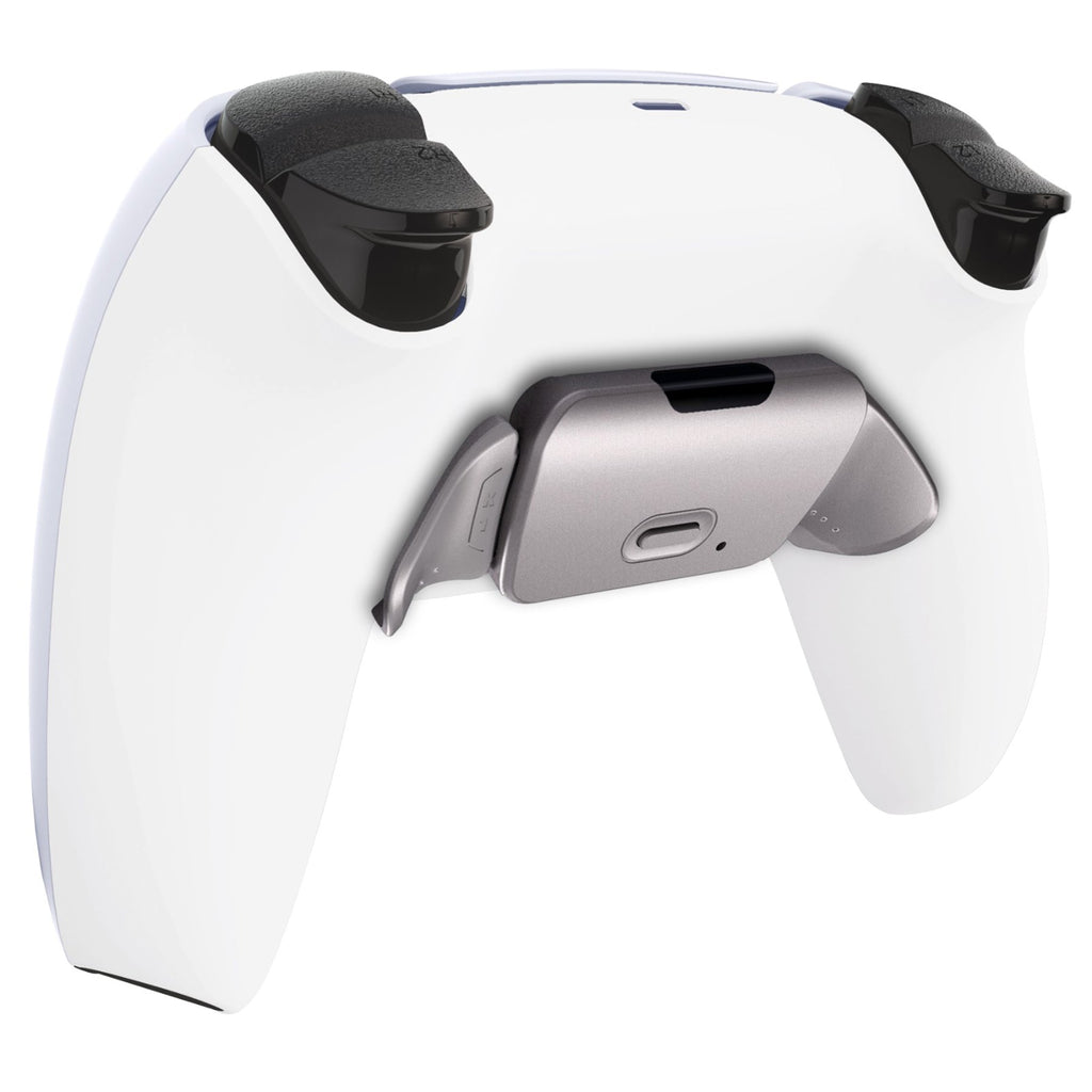 eXtremeRate Silver Real Metal Buttons (RMB) Version RISE Remap Kit for PS5 Controller BDM-030/040/050 - White eXtremeRate