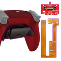 eXtremeRate Black Real Metal Buttons (RMB) Version RISE Remap Kit for PS5 Controller BDM-030/040/050 - Scarlet Red eXtremeRate