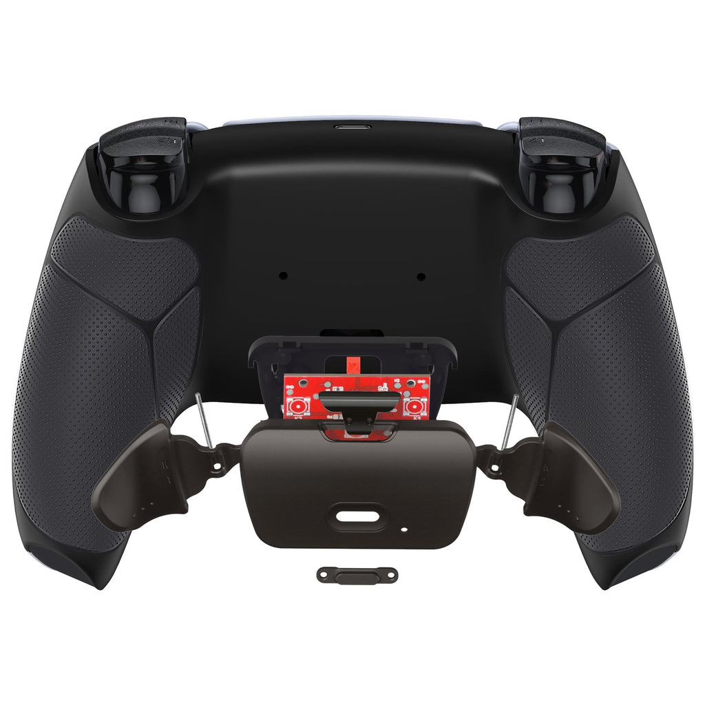 eXtremeRate Black Real Metal Buttons (RMB) Version RISE 2.0 Remap Kit for PS5 Controller BDM-010/020 - Rubberized Black eXtremeRate