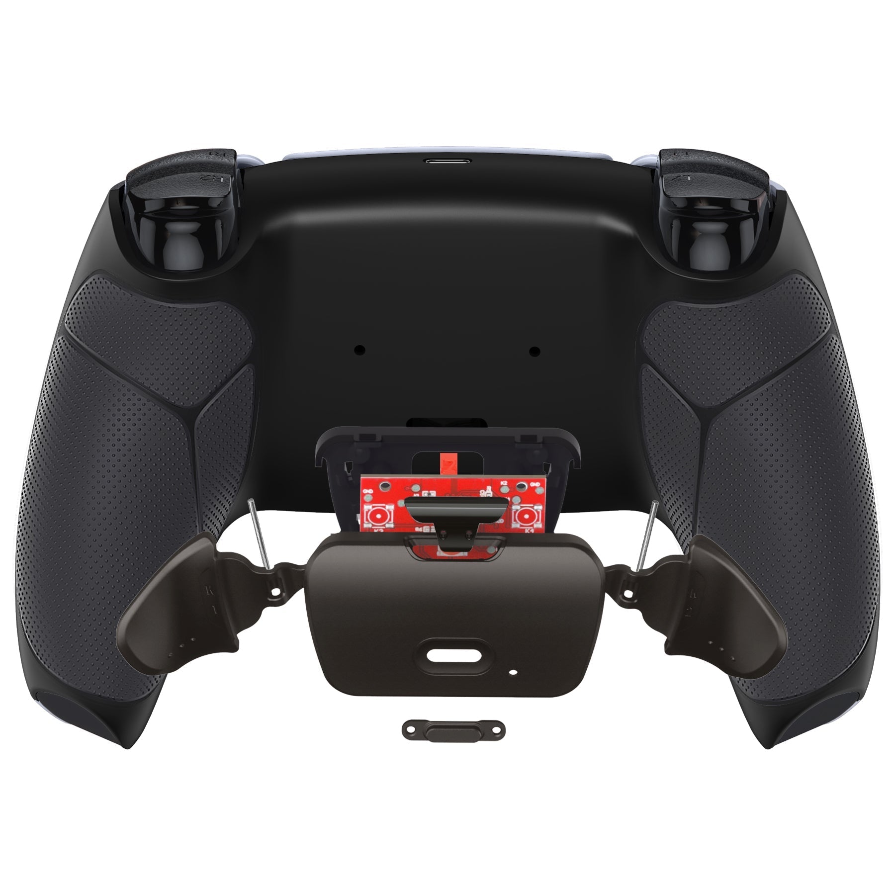 eXtremeRate Black Real Metal Buttons (RMB) Version RISE 2.0 Remap Kit for PS5 Controller BDM-010/020 - Rubberized Black eXtremeRate