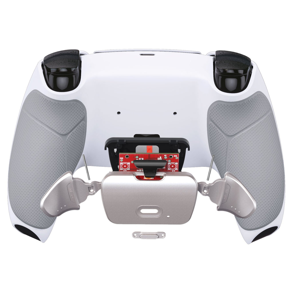 eXtremeRate Silver Real Metal Buttons (RMB) Version RISE 2.0 Remap Kit for PS5 Controller BDM-010/020 - Rubberized Gray eXtremeRate