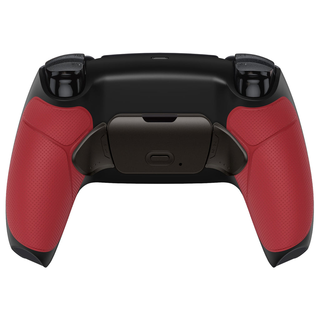 eXtremeRate Black Real Metal Buttons (RMB) Version RISE 2.0 Remap Kit for PS5 Controller BDM-010/020 - Rubberized Red eXtremeRate