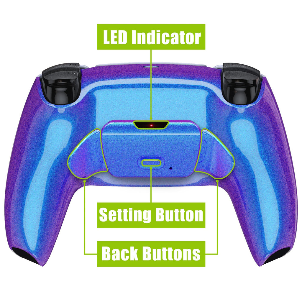 eXtremeRate Remappable Rise 2.0 Remap Kit for PS5 Controller BDM-010 & BDM-020 - Chameleon Purple Blue eXtremeRate