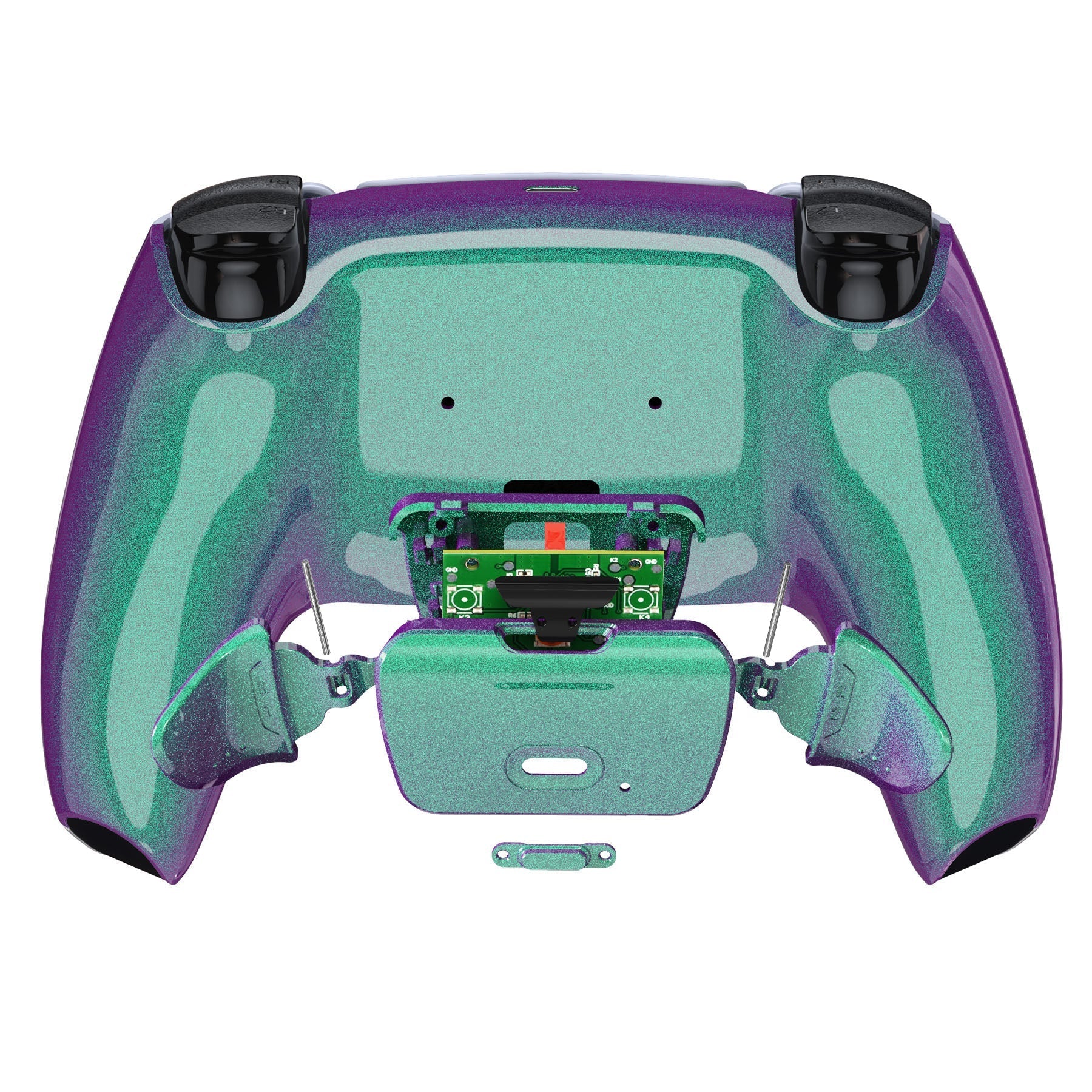 eXtremeRate Remappable Rise 2.0 Remap Kit for PS5 Controller BDM-010 & BDM-020 - Chameleon Green Purple eXtremeRate