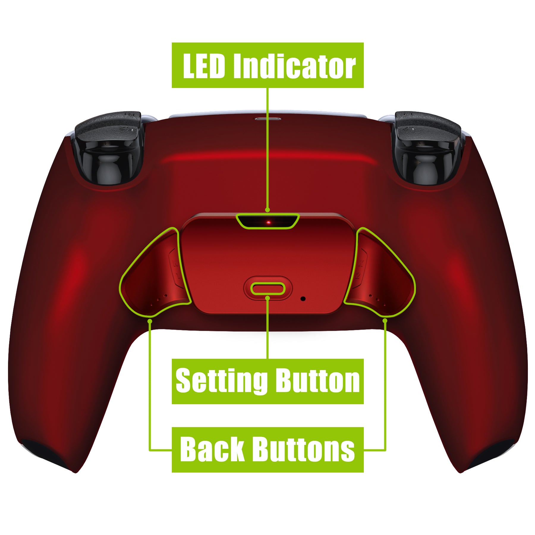 eXtremeRate Remappable Rise 2.0 Remap Kit for PS5 Controller BDM-010 & BDM-020 - Scarlet Red eXtremeRate