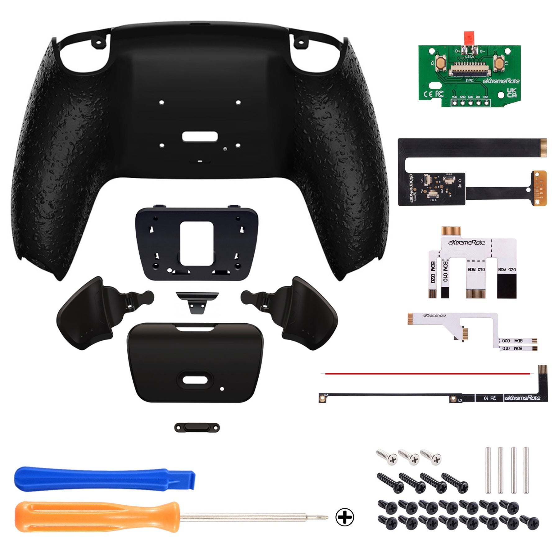 eXtremeRate Remappable Rise 2.0 Remap Kit for PS5 Controller BDM-010 & BDM-020 - Textured Black eXtremeRate