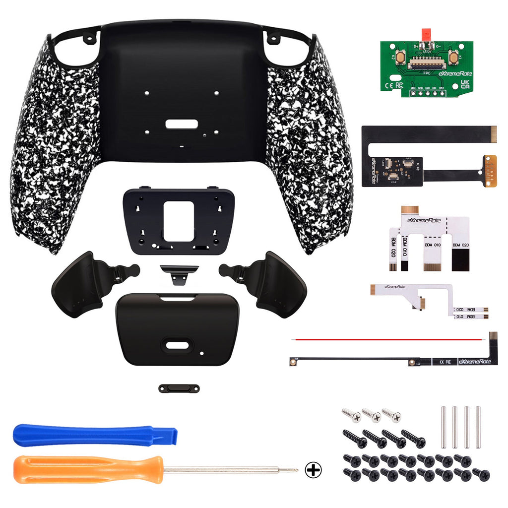 eXtremeRate Remappable Rise 2.0 Remap Kit for PS5 Controller BDM-010 & BDM-020 - Textured White eXtremeRate