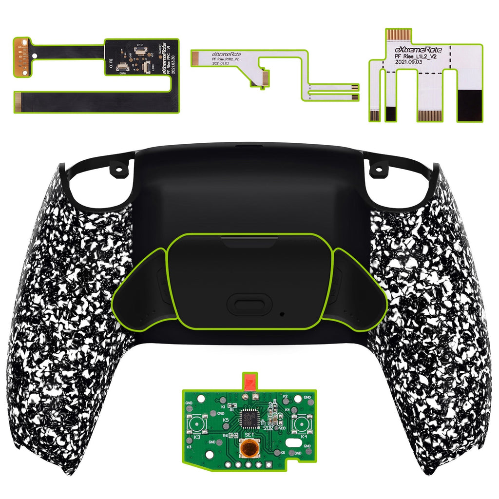 eXtremeRate Remappable Rise 2.0 Remap Kit for PS5 Controller BDM-010 & BDM-020 - Textured White eXtremeRate