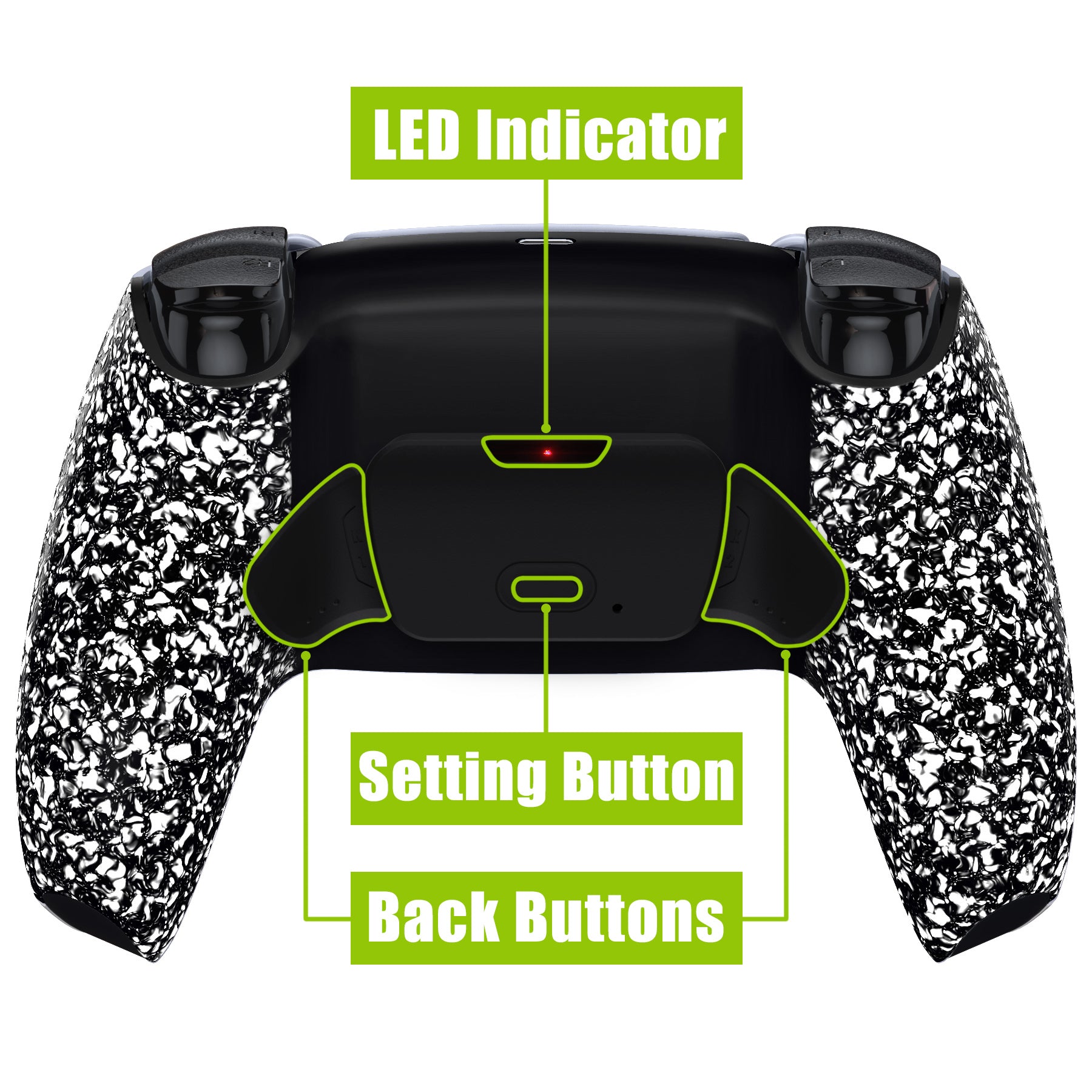 eXtremeRate Remappable Rise 2.0 Remap Kit for PS5 Controller BDM-010 & BDM-020 - Textured White eXtremeRate