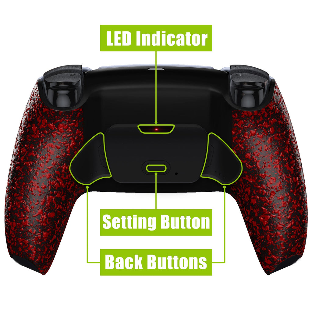 eXtremeRate Remappable Rise 2.0 Remap Kit for PS5 Controller BDM-010 & BDM-020 - Textured Red eXtremeRate