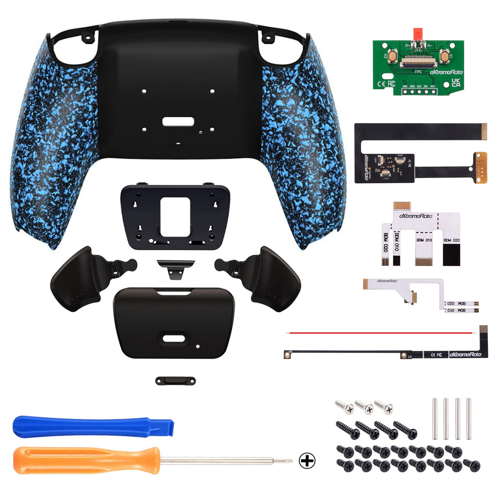 eXtremeRate Remappable Rise 2.0 Remap Kit for PS5 Controller BDM-010 & BDM-020 - Textured Blue eXtremeRate