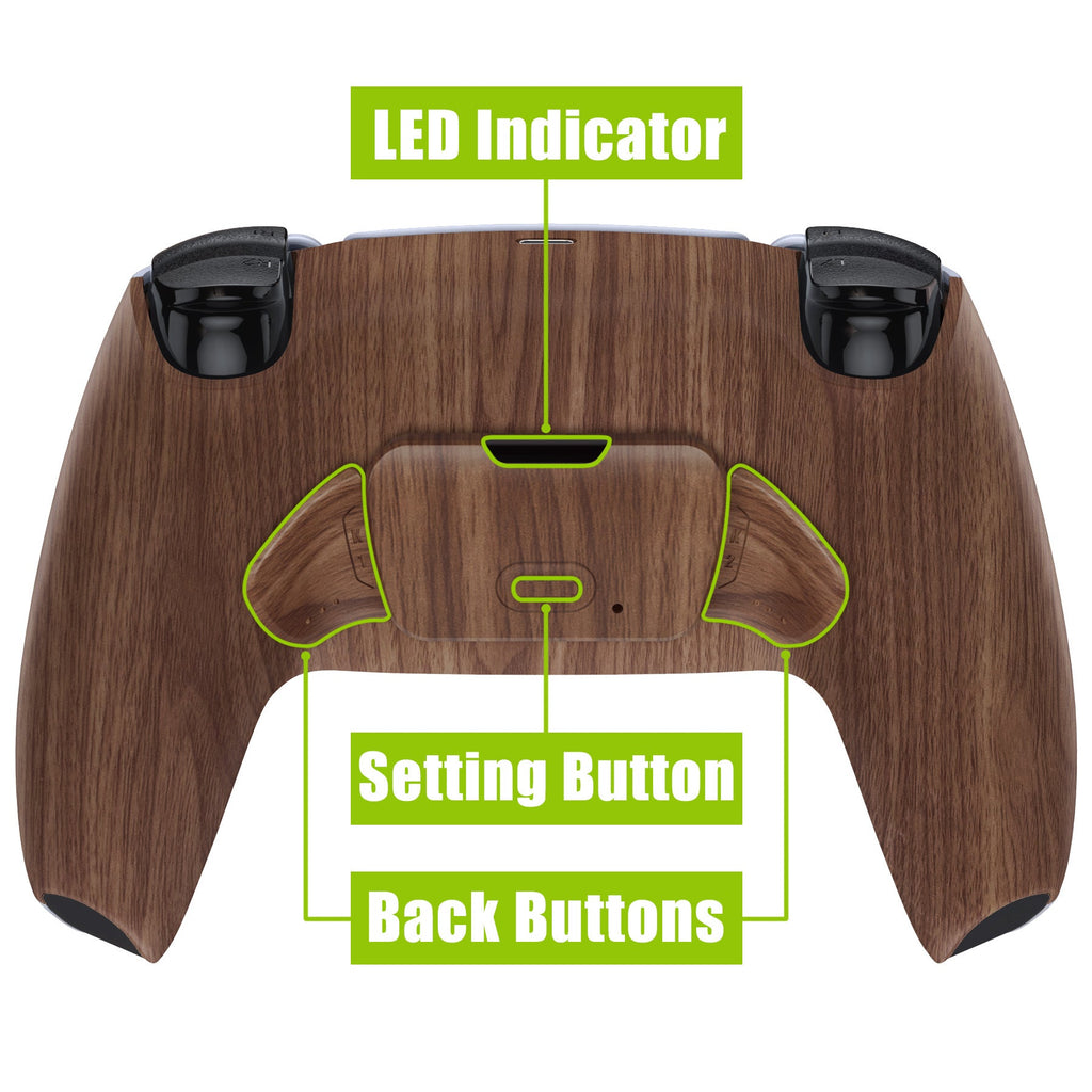 eXtremeRate Remappable Rise 2.0 Remap Kit for PS5 Controller BDM-010 & BDM-020 - Wood Grain eXtremeRate