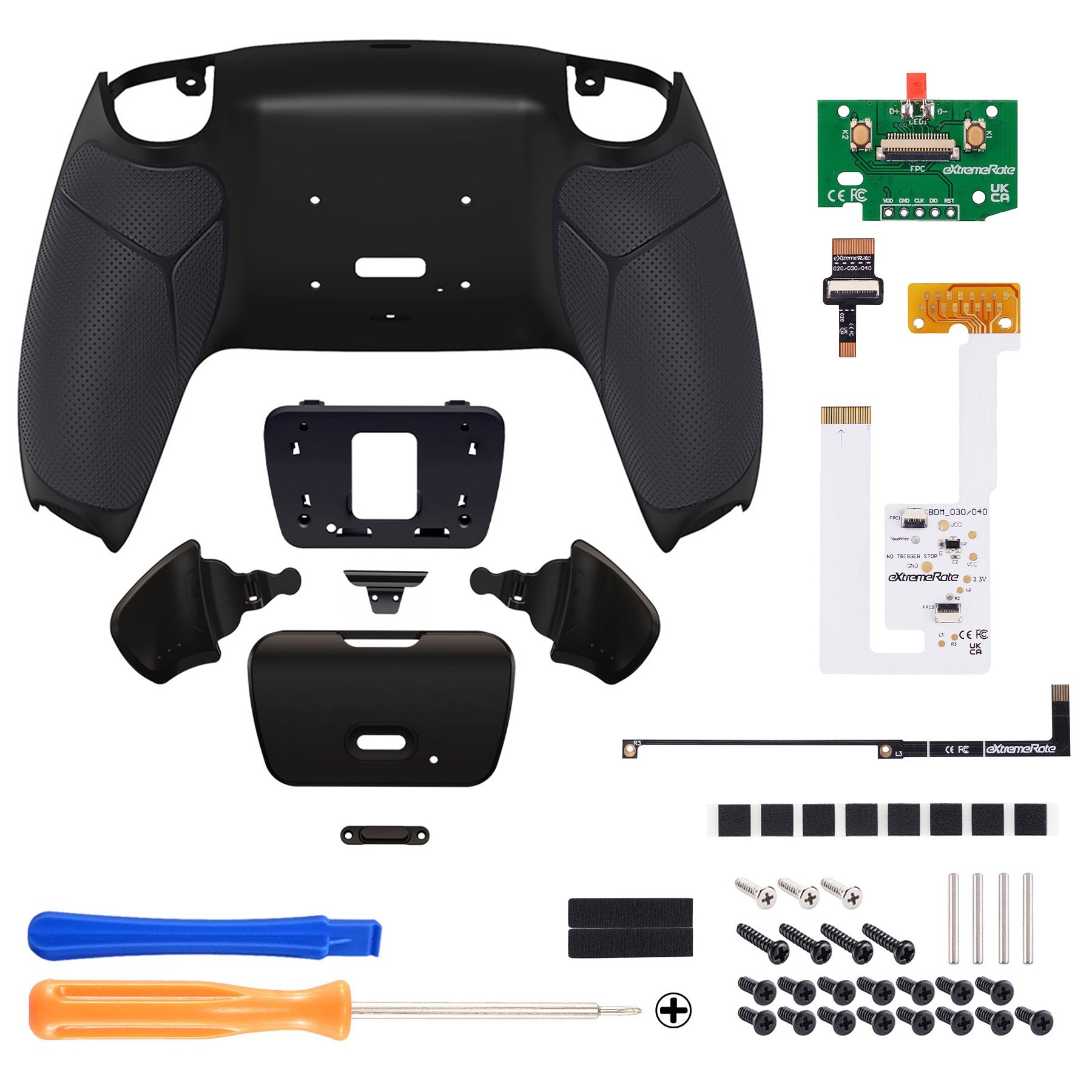eXtremeRate Remappable RISE V3 Remap Kit for PS5 Controller BDM-030/040/050 - Rubberized Black eXtremeRate