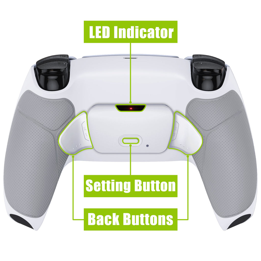 eXtremeRate Remappable Rise 2.0 Remap Kit for PS5 Controller BDM-010 & BDM-020 - Rubberized White eXtremeRate