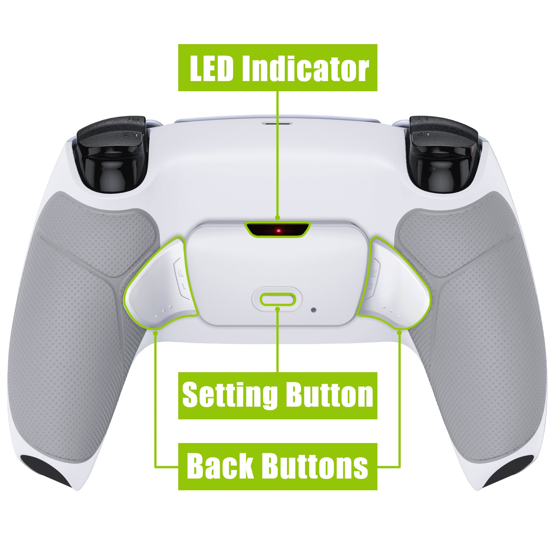 eXtremeRate Remappable Rise 2.0 Remap Kit for PS5 Controller BDM-010 & BDM-020 - Rubberized White eXtremeRate
