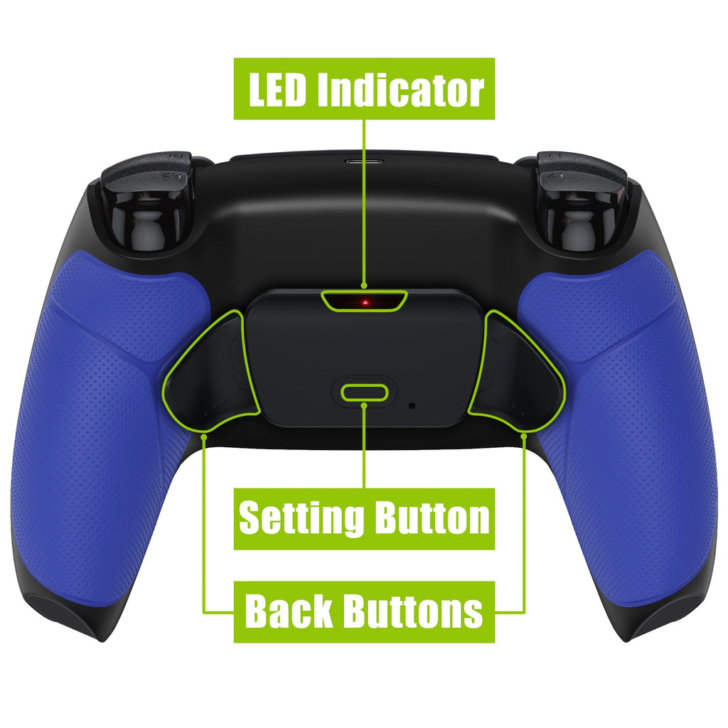 eXtremeRate Remappable Rise 2.0 Remap Kit for PS5 Controller BDM-010 & BDM-020 - Rubberized Blue eXtremeRate
