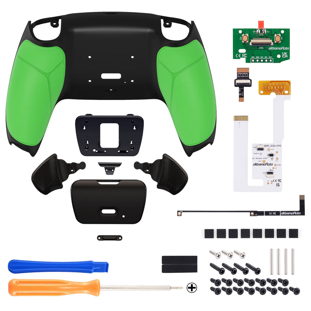eXtremeRate Remappable RISE V3 Remap Kit for PS5 Controller BDM-030/040/050 - Rubberized Green eXtremeRate