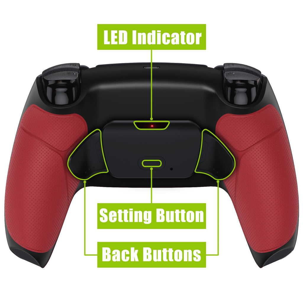eXtremeRate Remappable Rise 2.0 Remap Kit for PS5 Controller BDM-010 & BDM-020 - Rubberized Red eXtremeRate