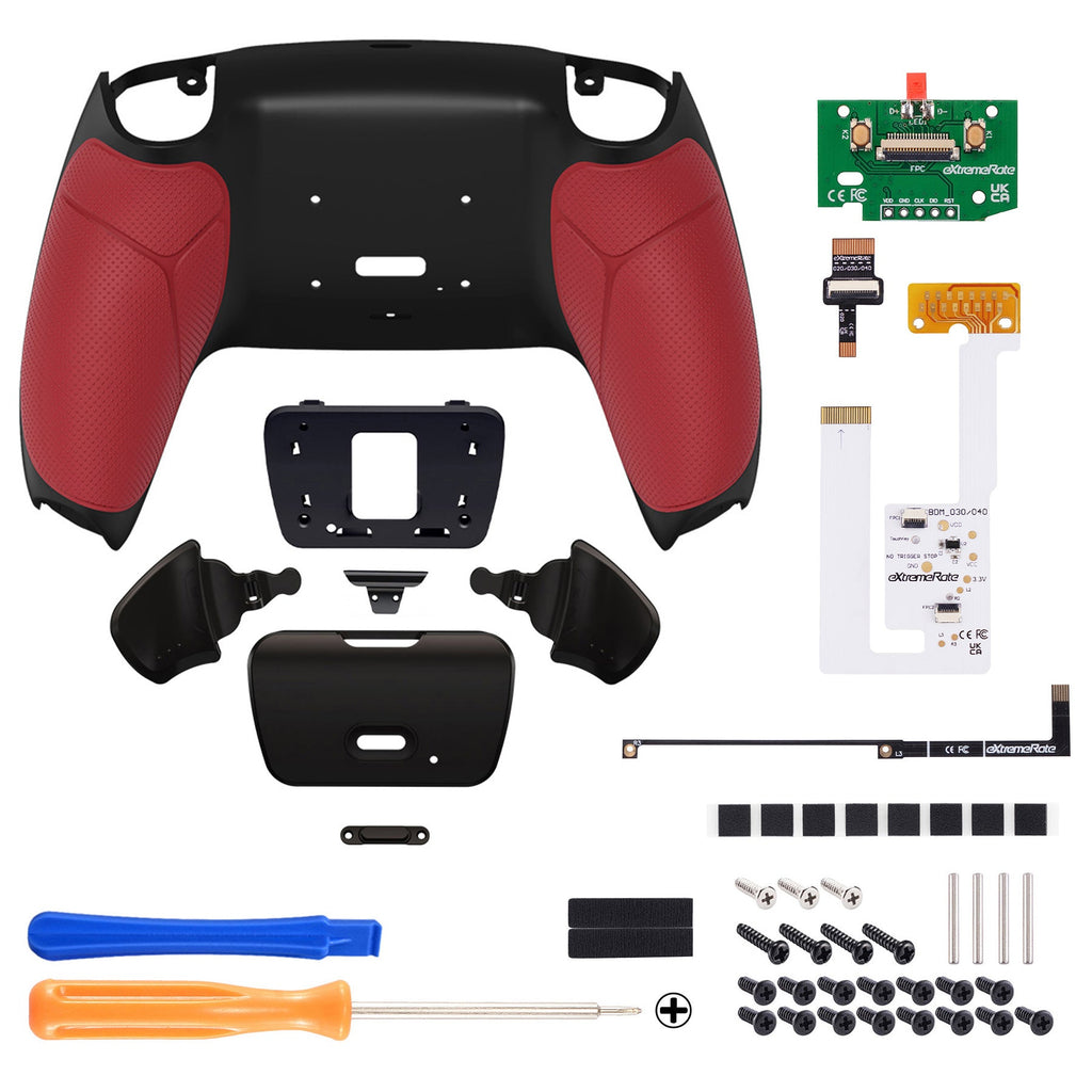 eXtremeRate Remappable RISE V3 Remap Kit for PS5 Controller BDM-030/040/050 - Rubberized Red eXtremeRate