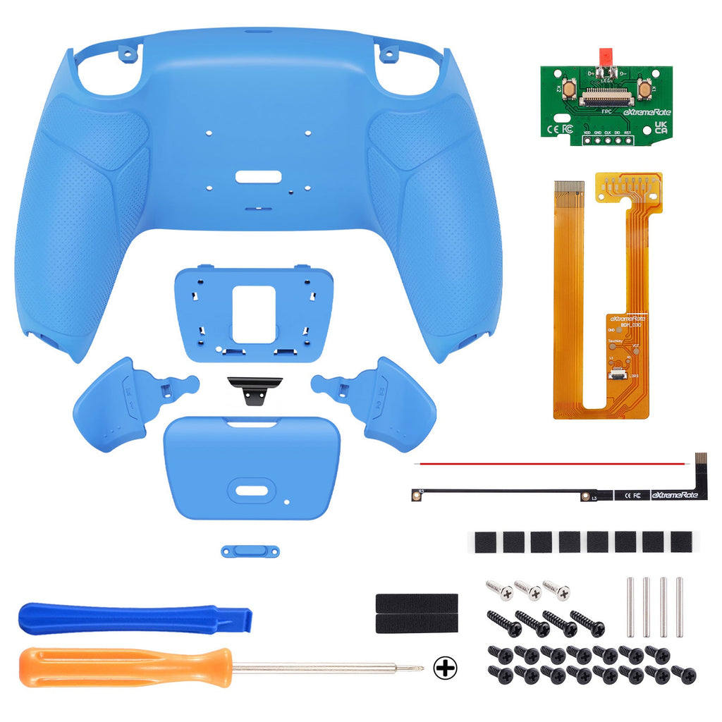 eXtremeRate Remappable RISE Remap Kit for PS5 Controller BDM-030/040/050 - Rubberized Starlight Blue eXtremeRate