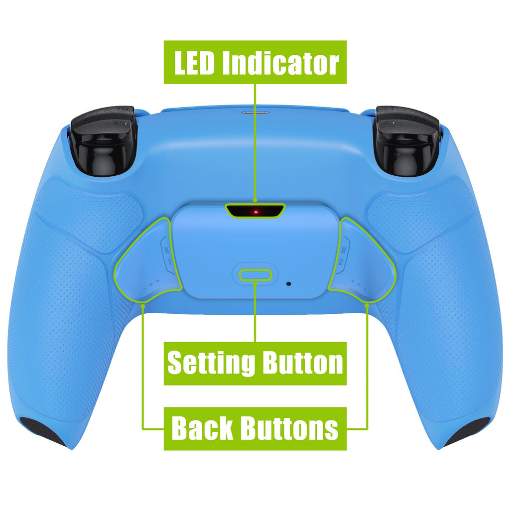eXtremeRate Remappable RISE Remap Kit for PS5 Controller BDM-030/040/050 - Rubberized Starlight Blue eXtremeRate