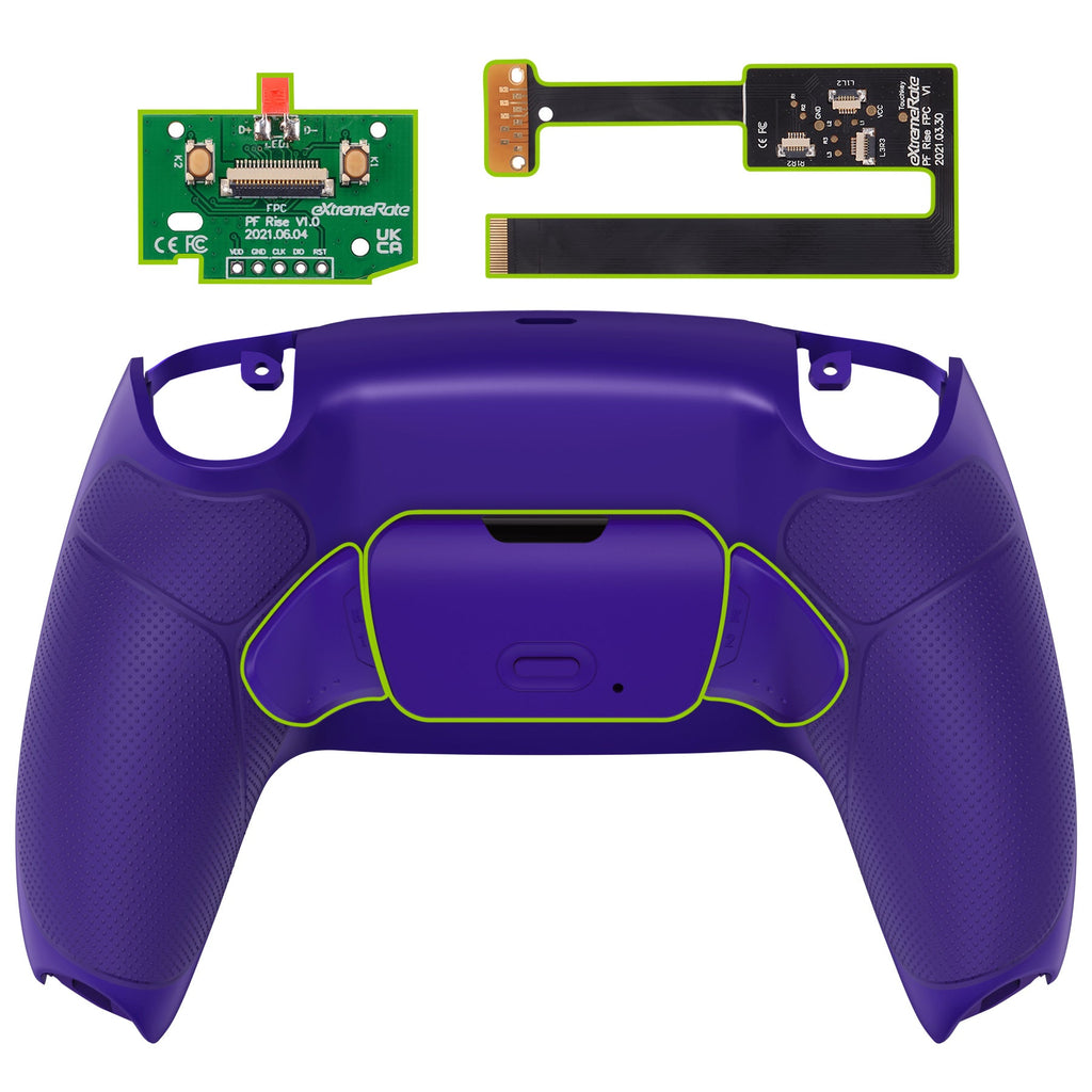 eXtremeRate Remappable Rise 2.0 Remap Kit for PS5 Controller BDM-010 & BDM-020 - Rubberized Galactic Purple eXtremeRate
