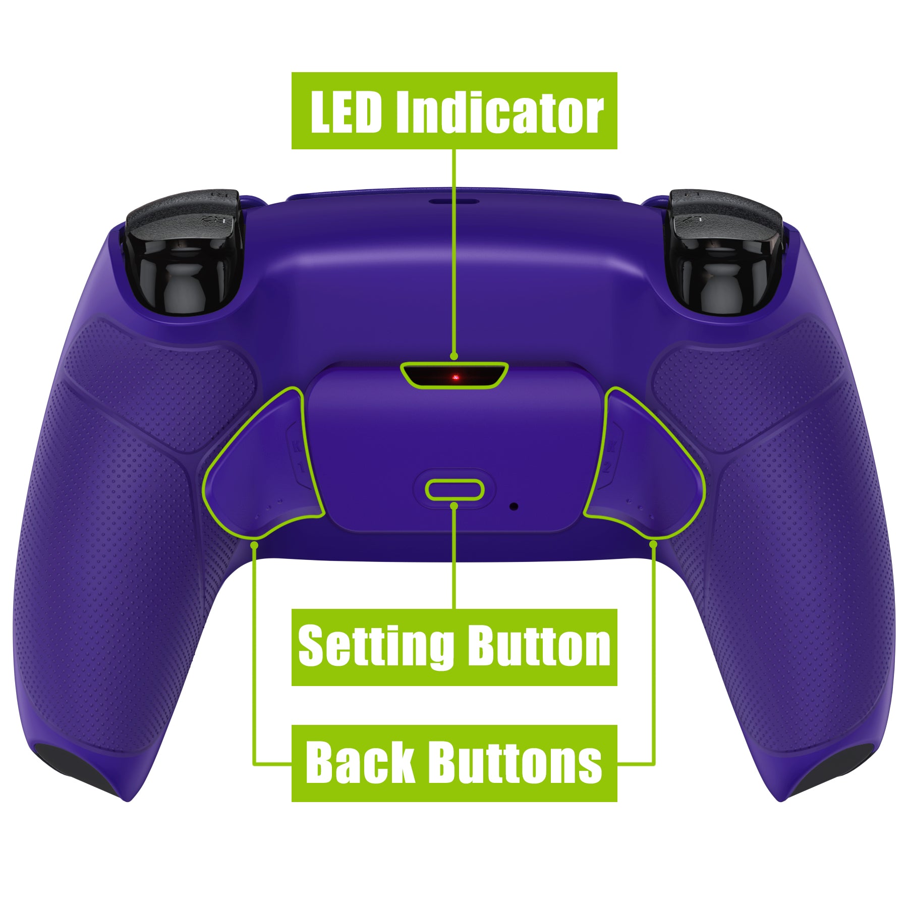 eXtremeRate Remappable Rise 2.0 Remap Kit for PS5 Controller BDM-010 & BDM-020 - Rubberized Galactic Purple eXtremeRate