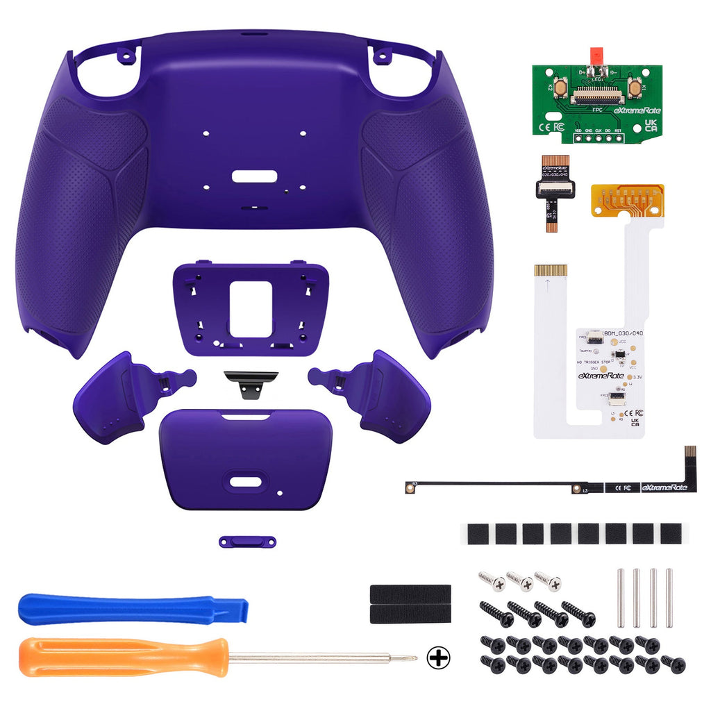 eXtremeRate Remappable RISE V3 Remap Kit for PS5 Controller BDM-030/040/050 - Rubberized Galactic Purple eXtremeRate