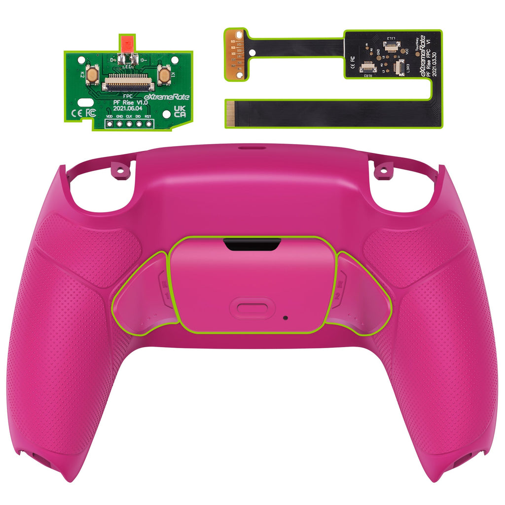 eXtremeRate Remappable Rise 2.0 Remap Kit for PS5 Controller BDM-010 & BDM-020 - Rubberized Nova Pink eXtremeRate