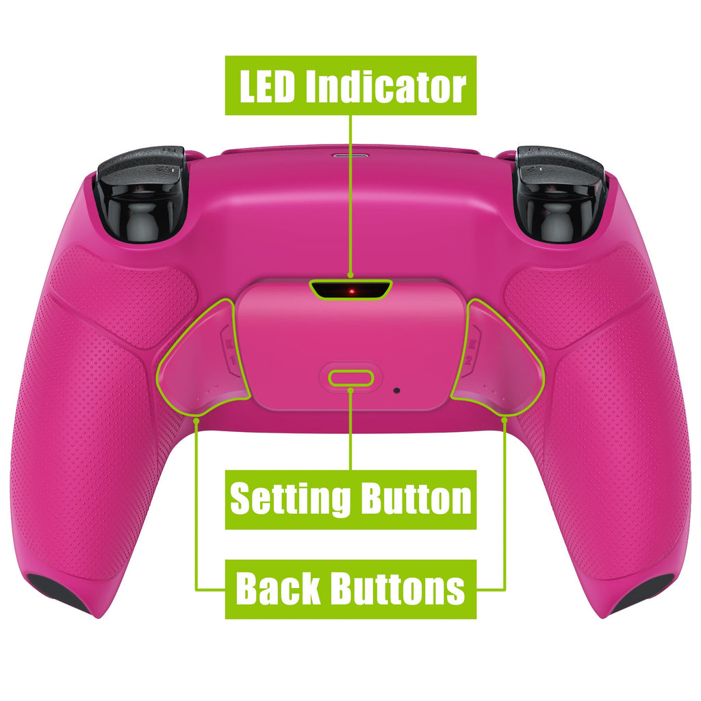 eXtremeRate Remappable Rise 2.0 Remap Kit for PS5 Controller BDM-010 & BDM-020 - Rubberized Nova Pink eXtremeRate