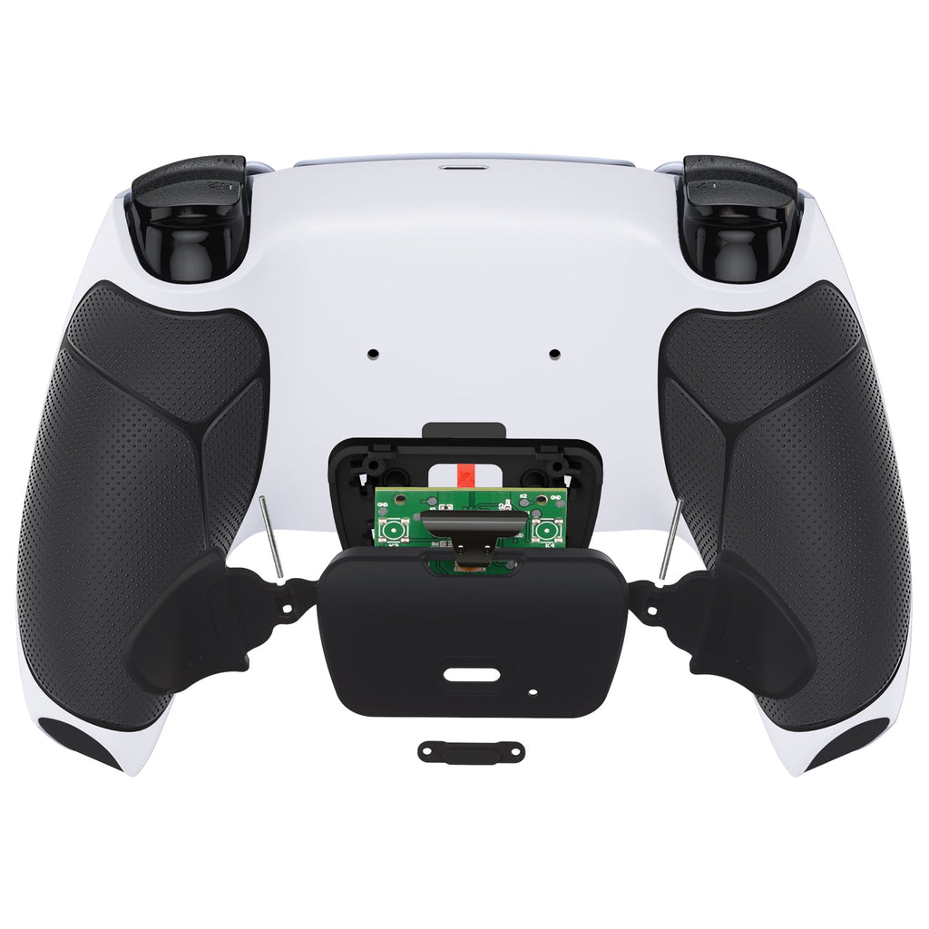 eXtremeRate Remappable Rise 2.0 Remap Kit for PS5 Controller BDM-010 & BDM-020 - Rubberized Black Grip with Black Back Paddles eXtremeRate