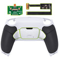 eXtremeRate Remappable Rise 2.0 Remap Kit for PS5 Controller BDM-010 & BDM-020 - Rubberized Black Grip with White Back Paddles eXtremeRate