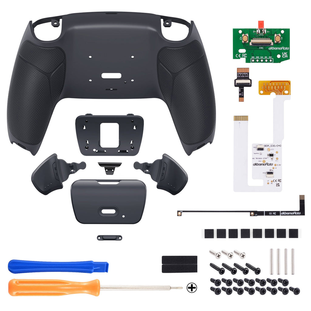 eXtremeRate Remappable RISE V3 Remap Kit for PS5 Controller BDM-030/040/050 - Rubberized Dark Gray eXtremeRate