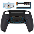eXtremeRate Black Real Metal Buttons (RMB) Version RISE4 Remap Kit for PS5 Controller BDM-010/020 - Rubberized Black eXtremeRate