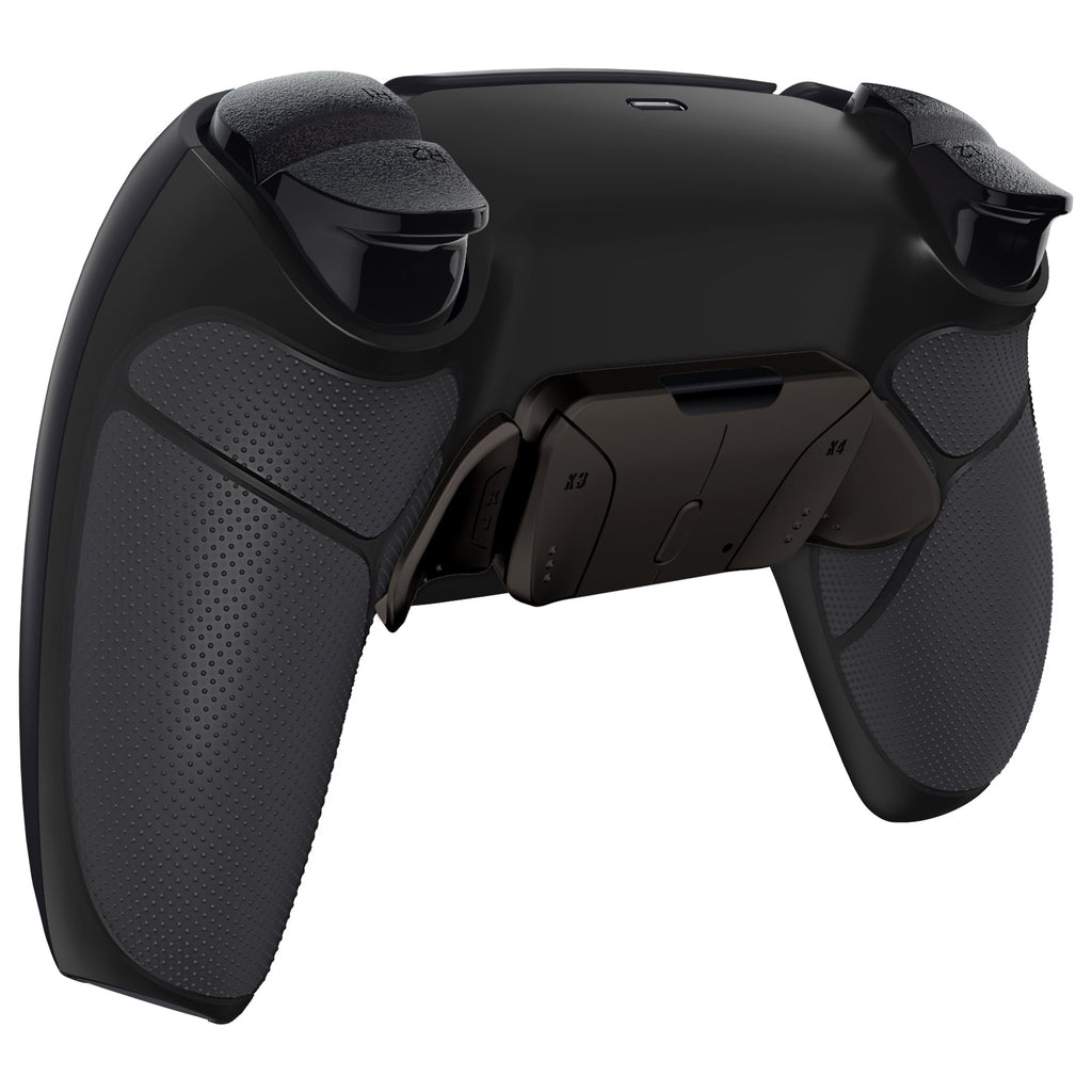 eXtremeRate Black Real Metal Buttons (RMB) Version RISE4 Remap Kit for PS5 Controller BDM-010/020 - Rubberized Black eXtremeRate