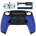 eXtremeRate Black Real Metal Buttons (RMB) Version RISE4 Remap Kit for PS5 Controller BDM-010/020 - Rubberized Blue eXtremeRate