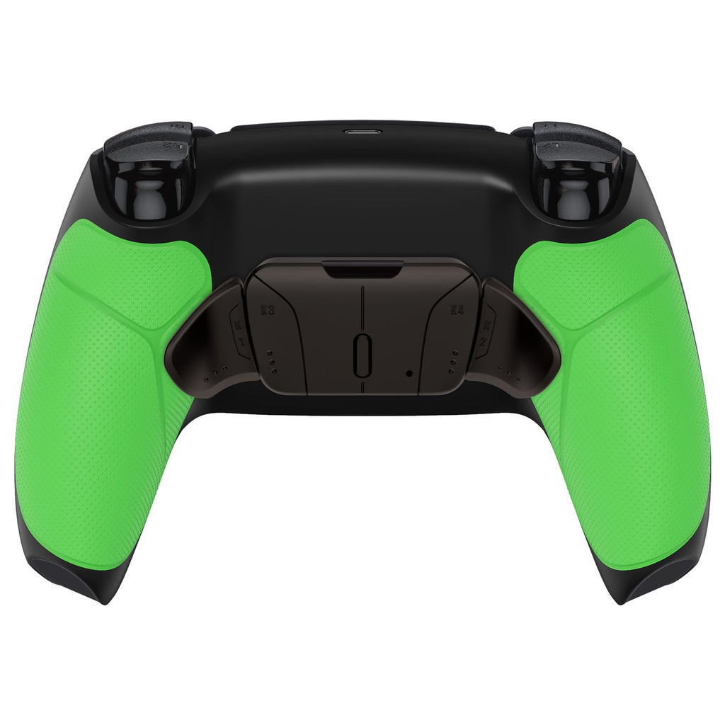 eXtremeRate Black Real Metal Buttons (RMB) Version RISE4 Remap Kit for PS5 Controller BDM-010/020 - Rubberized Green eXtremeRate