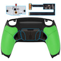 eXtremeRate Black Real Metal Buttons (RMB) Version RISE4 Remap Kit for PS5 Controller BDM-010/020 - Rubberized Green eXtremeRate