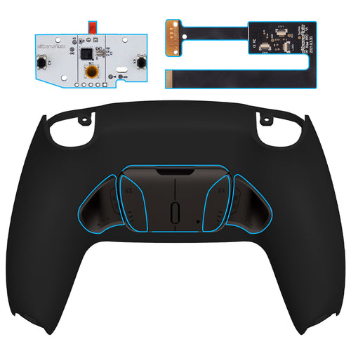 eXtremeRate Black Real Metal Buttons (RMB) Version RISE4 Remap Kit for PS5 Controller BDM-010/020 - Black eXtremeRate