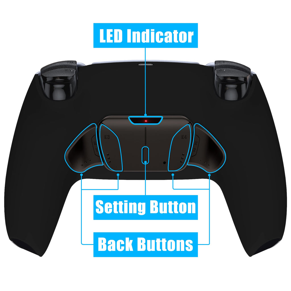 eXtremeRate Black Real Metal Buttons (RMB) Version RISE4 Remap Kit for PS5 Controller BDM-010/020 - Black eXtremeRate