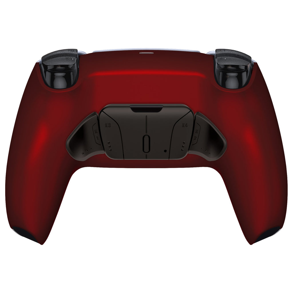 eXtremeRate Black Real Metal Buttons (RMB) Version RISE4 Remap Kit for PS5 Controller BDM-010/020 - Scarlet Red eXtremeRate