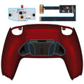 eXtremeRate Black Real Metal Buttons (RMB) Version RISE4 Remap Kit for PS5 Controller BDM-010/020 - Scarlet Red eXtremeRate