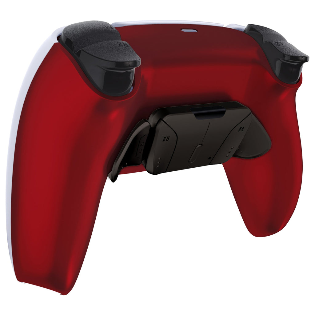 eXtremeRate Black Real Metal Buttons (RMB) Version RISE4 Remap Kit for PS5 Controller BDM-010/020 - Scarlet Red eXtremeRate