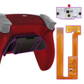 eXtremeRate Black Real Metal Buttons (RMB) Version RISE4 Remap Kit for PS5 Controller BDM-030/040/050 - Scarlet Red eXtremeRate