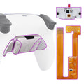 eXtremeRate Silver Real Metal Buttons (RMB) Version RISE4 Remap Kit for PS5 Controller BDM-030/040/050 - White eXtremeRate