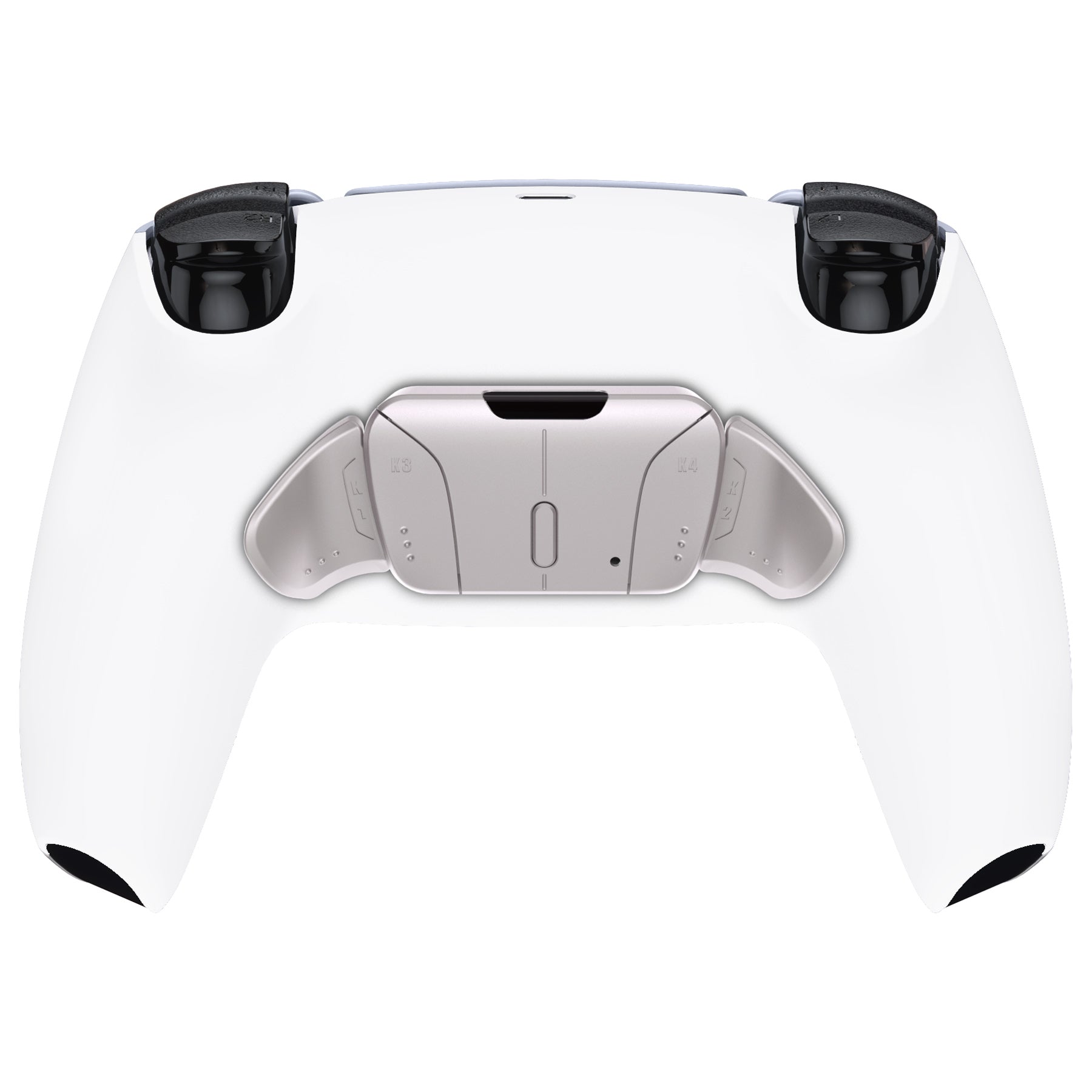 eXtremeRate Silver Real Metal Buttons (RMB) Version RISE4 Remap Kit for PS5 Controller BDM-030/040/050 - White eXtremeRate