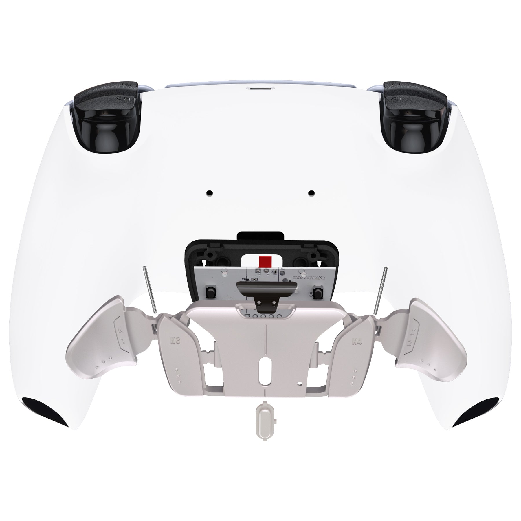 eXtremeRate Silver Real Metal Buttons (RMB) Version RISE4 Remap Kit for PS5 Controller BDM-030/040/050 - White eXtremeRate